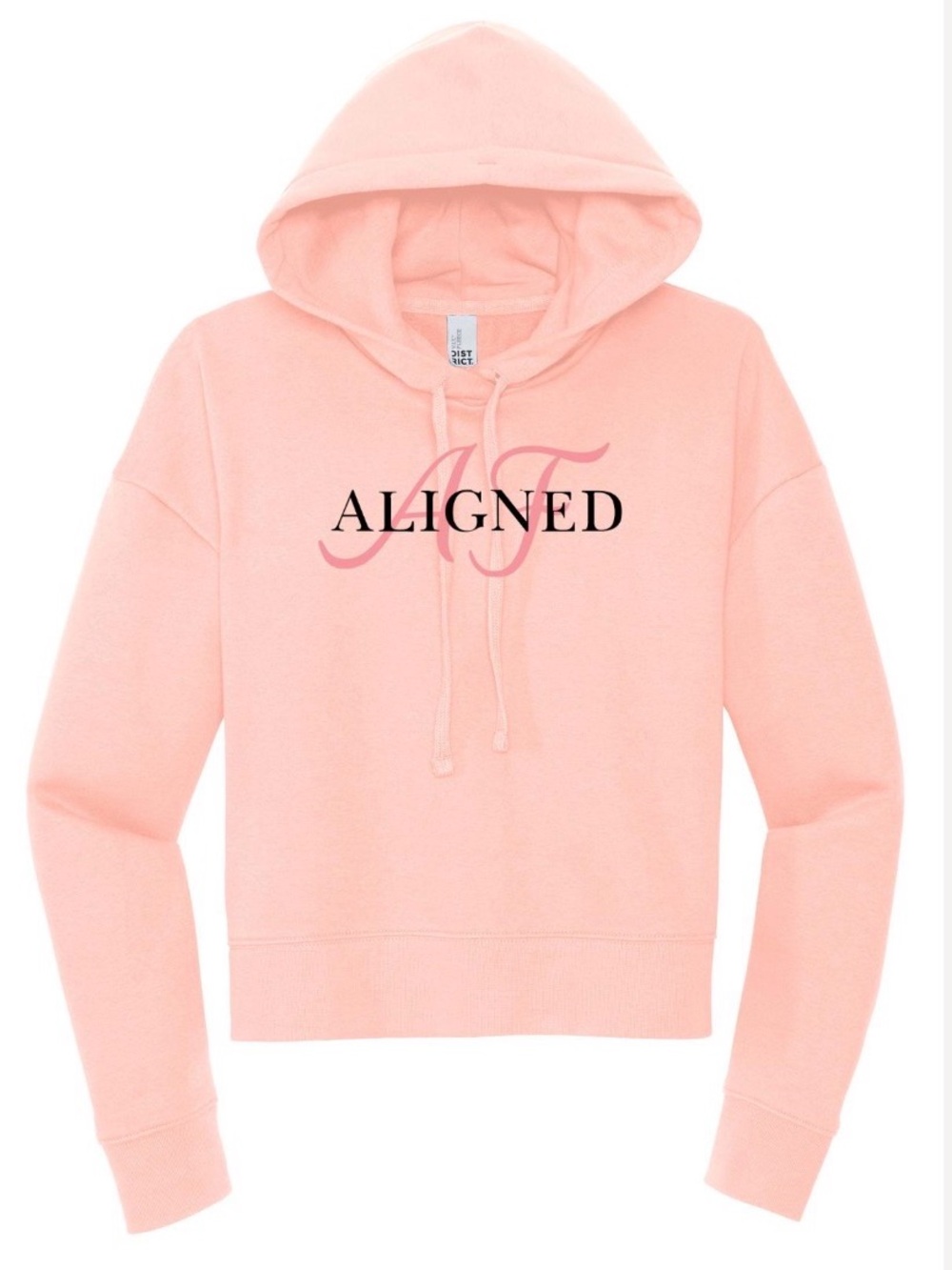 Aligned Graphic Hoodie - Women's Pink Pullover